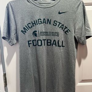 Nike Gray Michigan State Football T-Shirt